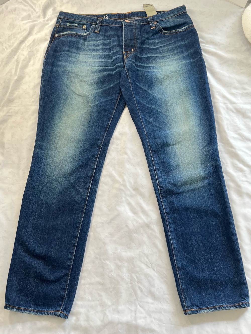Plus (+) People Women’s Jeans, Mid Rise, Faded ,  Blue, US Size 30